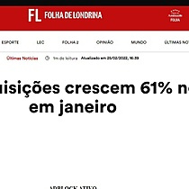 Fuses e aquisies crescem 61% no Brasil em janeiro